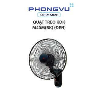 Quạt Treo Tường KDK M40M(BK) - Remote Điều Khiển, Hẹn Giờ 6H, Motor Bạc Đạn, Cánh 40cm, Màu Đen - Bảo hành 24 Tháng
