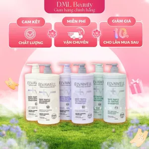 Combo Gội + Xả Elvawell 500ml 1000ml giảm gàu siêu suôn mượt