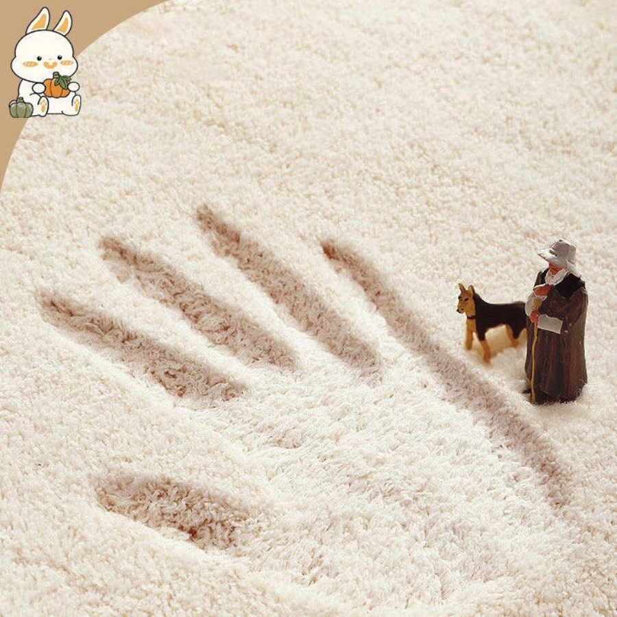 Thảm Lông Cừu Mềm Chống Trượt Trang Trí Phòng Ngủ, Phòng Khách, Thảm Trải Sàn Hoạt Hình Dễ Thương
