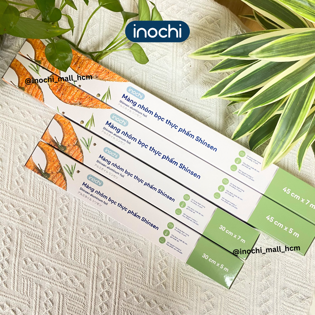 MÀNG NHÔM bọc thực phẩm Shinsen Inochi bọc/nướng/hấp thực phẩm, lưỡi cắt sắc, dùng được với lò nướng