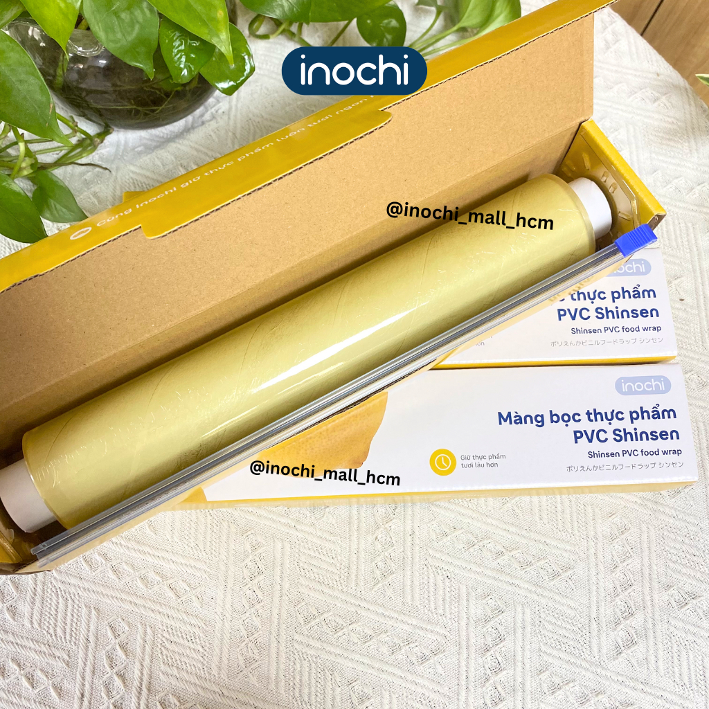 [MỚI] Màng bọc thực phẩm PVC Shinsen Inochi 30*10000/120000/15000cm giữ thịt cá, rau,.. tươi lâu, an toàn nhiệt -70-70*C