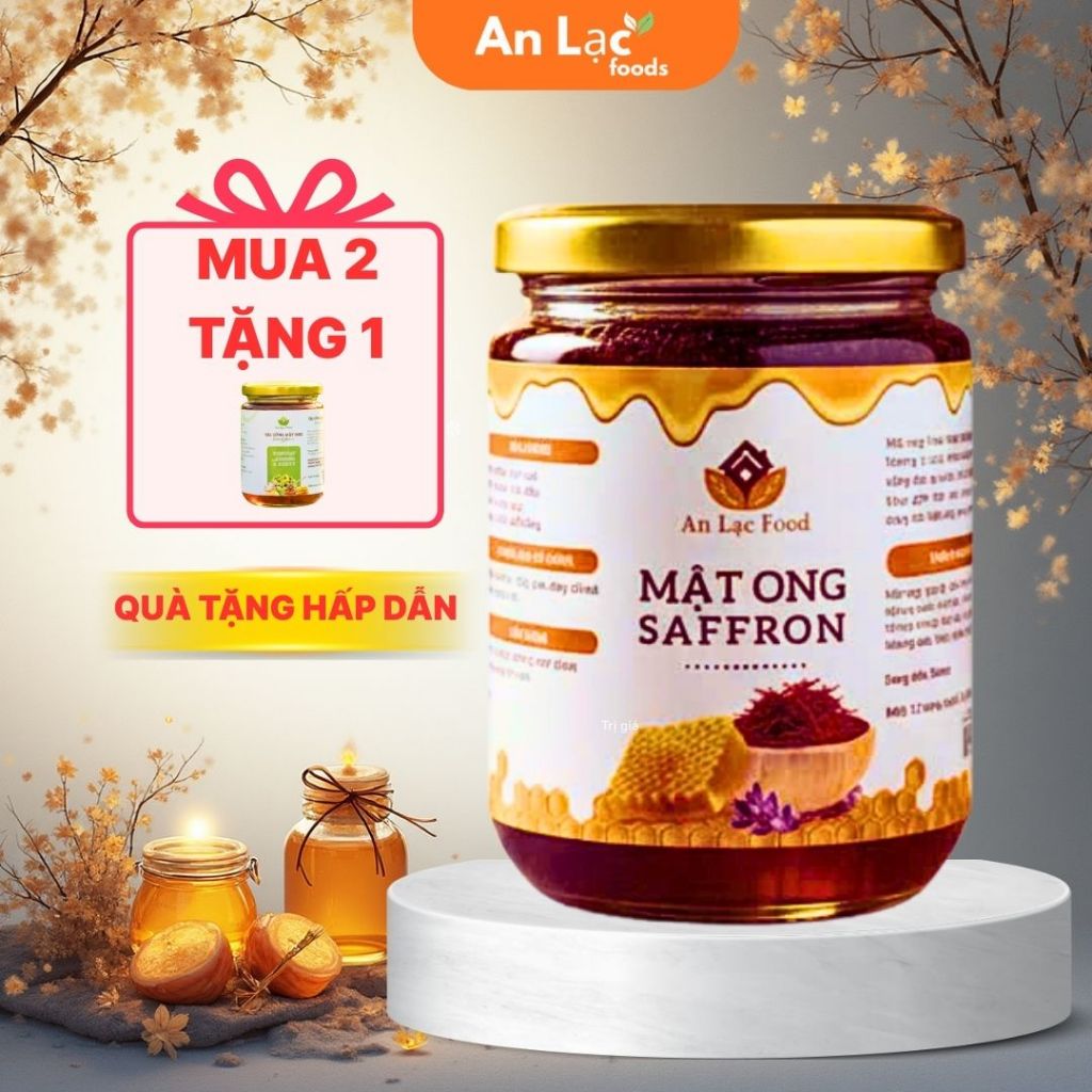 Mật Ong Saffron Cao Cấp - Giàu Crocin, Chống Oxy Hóa, Đẹp Da