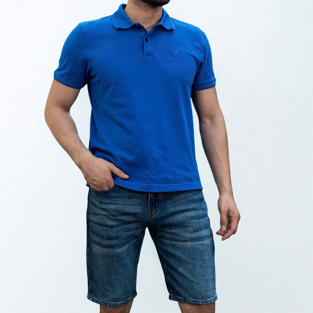 Polo Pique Hunter X-Rays P01 Xanh Cobal Phong Cách Quý Ông LịchLãm ÁOTHUN POLO CHẤT COTTON CÁ MẬP