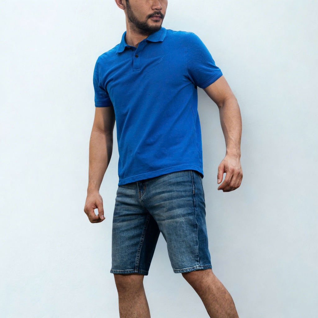 Polo Pique Hunter X-Rays P01 Xanh Cobal Phong Cách Quý Ông LịchLãm ÁOTHUN POLO CHẤT COTTON CÁ MẬP