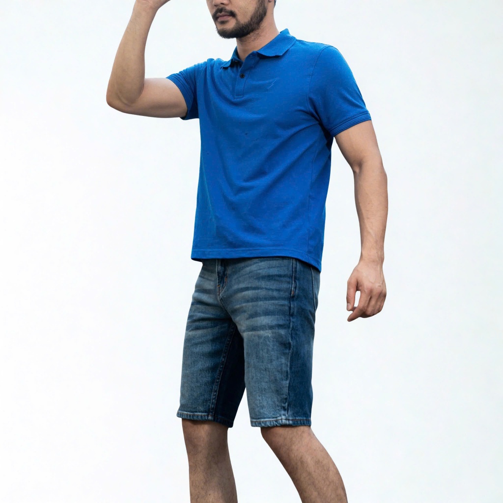 Polo Pique Hunter X-Rays P01 Xanh Cobal Phong Cách Quý Ông LịchLãm ÁOTHUN POLO CHẤT COTTON CÁ MẬP