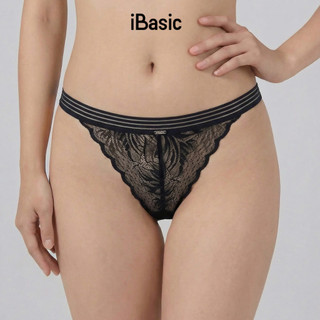 Quần lót nữ iBasic lọt khe phối ren dệt xuyên thấu PANW144