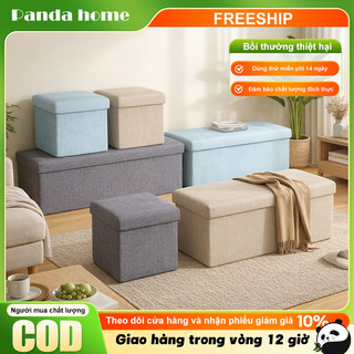 PANDA Ghế thay giày có ngăn chứa tùy chọn màu xanh/xám/be Vải chắc chắn chịu lực tốt không biến dạng