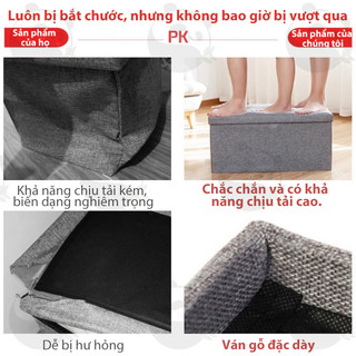 PANDA Ghế thay giày có ngăn chứa tùy chọn màu xanh/xám/be Vải chắc chắn chịu lực tốt không biến dạng