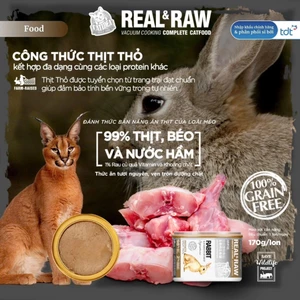 Pate cho mèo từ thịt thật cao cấp đầy đủ dinh dưỡng Real & Raw Catidea vẹn tròn dưỡng chất 170g