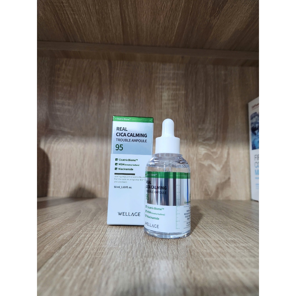 Tinh Chất Dưỡng ẩm Wellage Real Cica Claming 95 Trouble/Real Hyaluronic Blue Ampoule 50ml/60ml/75ml