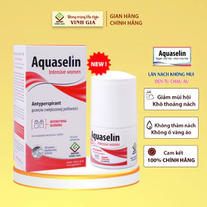 Lăn Nách khử mùi dành cho Nữ AQUASELIN Intensive Women giúp Giảm Mùi Hôi Khô Thoáng Nách chai 50ml