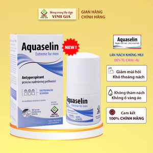Lăn Nách khử mùi dành cho Nam AQUASELIN Extreme For Men giúp Giảm Mùi Hôi, Khô Thoáng Nách chai 50ml