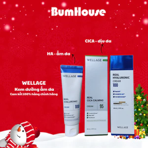 Kem Dưỡng Ẩm Wellage Real Hyaluronic 100/ Real CICA Calming 95 Cream 50ml/80ml