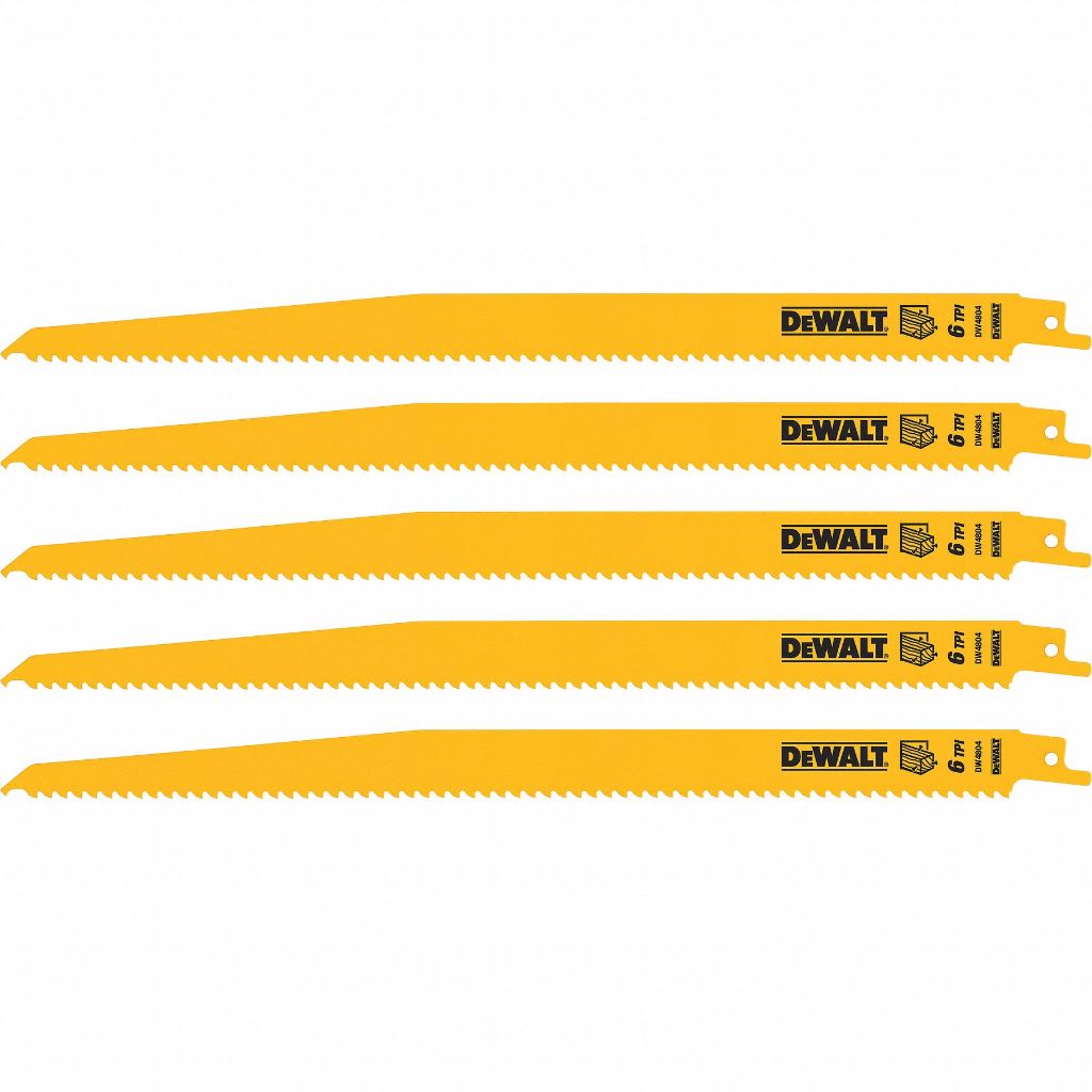 Bộ lưỡi cưa kiếm cắt gỗ có đinh DeWalt DW4804 Chính Hãng ( Vỉ 5 cái )