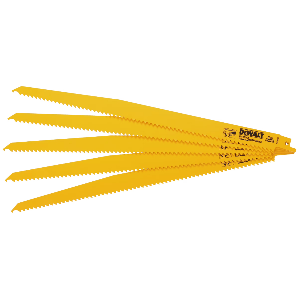 Bộ lưỡi cưa kiếm cắt gỗ có đinh DeWalt DW4804 Chính Hãng ( Vỉ 5 cái )