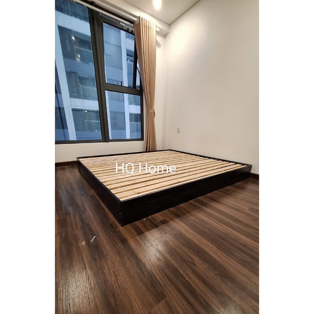 Gường pallet gỗ tự nhiên cao 20cm không trôi đệm chiếu