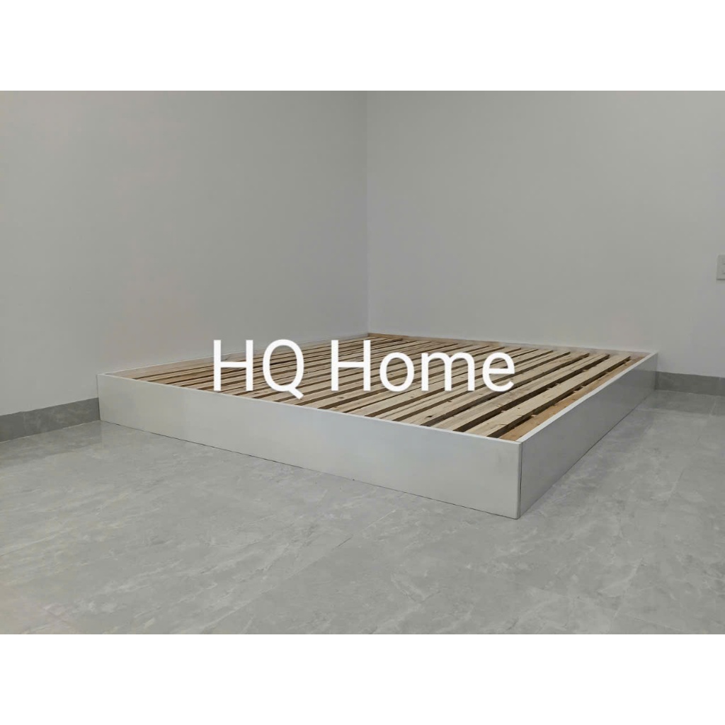 Gường pallet gỗ tự nhiên cao 20cm không trôi đệm chiếu