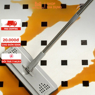 Cây Lau Nhà Bàn Inox 33cm Phiên Bản Nâng Cấp Ngàm Kẹp Chống Tuột - Chổi Lau Nhà Xoay 360 Độ Cao Cấp