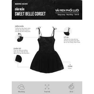 [New11] Đầm Ngắn Sweet Belle Corset, Chất Vải Chéo Thun Lạnh Thoải Mái, WDN159 SOME HOW STORE