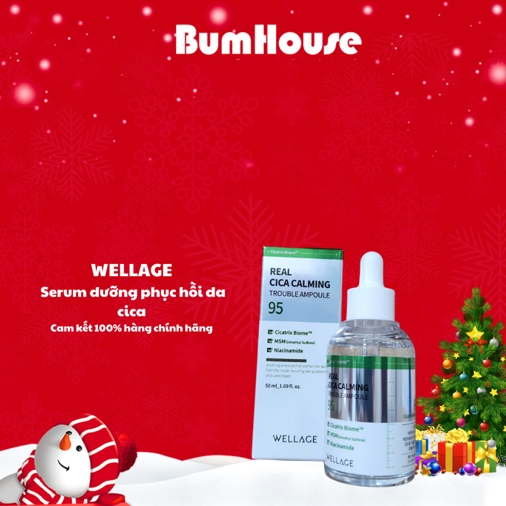 Tinh Chất Phục Hồi Da Wellage Real CICA Calming 95 Trouble Ampoule 50ml