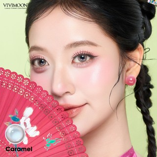 01 Chiếc Kính áp tròng VIVIMOON lens khóa ẩm 1 ngày màu nâu Caramel (Giá 1 bên mắt, x2 để đặt 1 đôi)