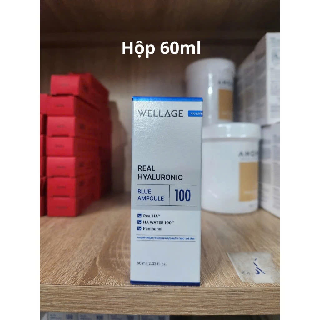 Tinh Chất Dưỡng ẩm Wellage Real Cica Claming 95 Trouble/Real Hyaluronic Blue Ampoule 50ml/60ml/75ml