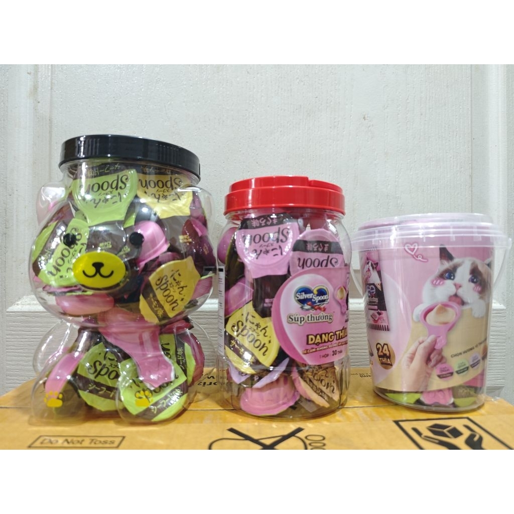 [ĐƠN 249K TẶNG CÁT] [Hũ 50 thìa- 24 THÌA- 30 THÌA] Súp Thưởng Cho Mèo Silver Spoon Dạng Thìa Vị Cá Ngừ/Cá Ngừ Vằn/T