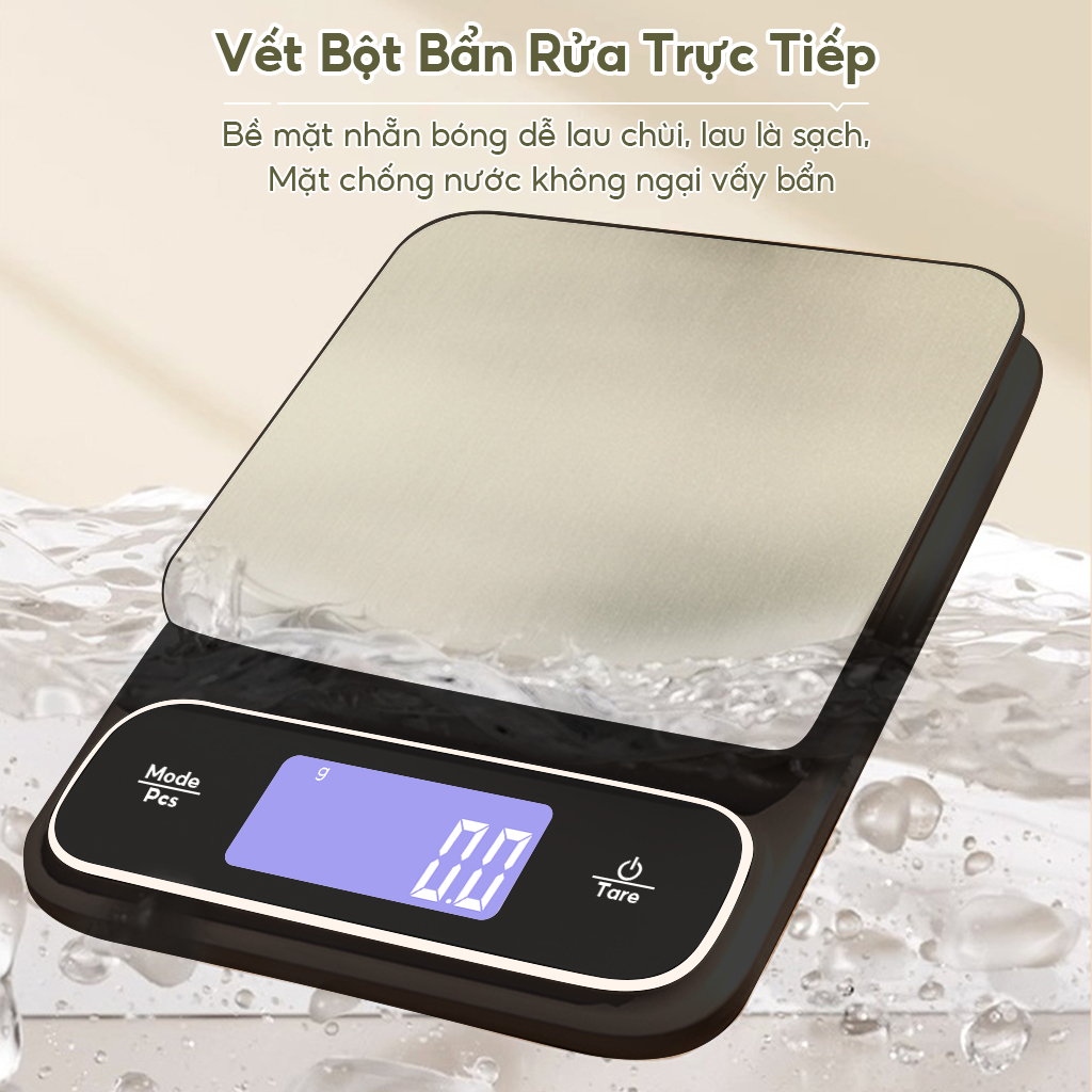Cân điện tử chống nước hoàn toàn 5kg/0.1g, cân thực phẩm & pha chế