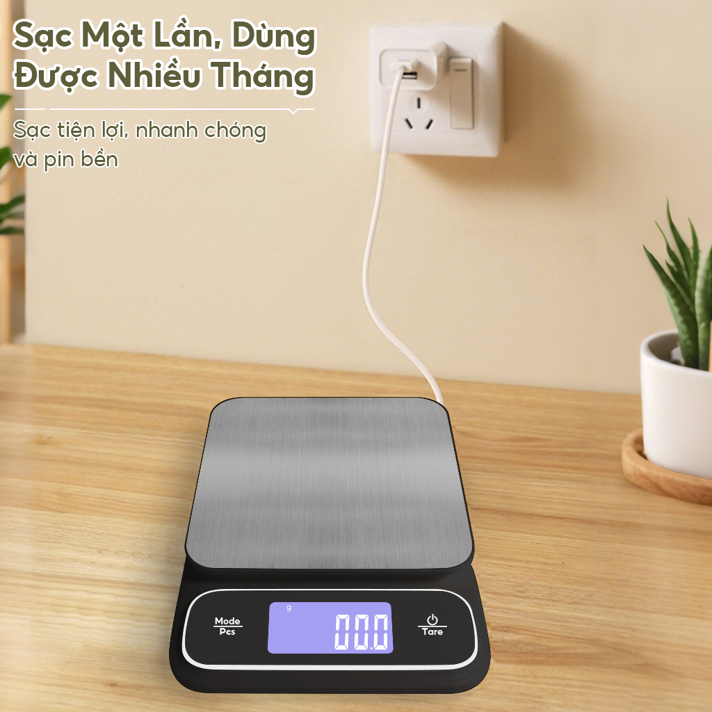 Cân điện tử chống nước hoàn toàn 5kg/0.1g, cân thực phẩm & pha chế