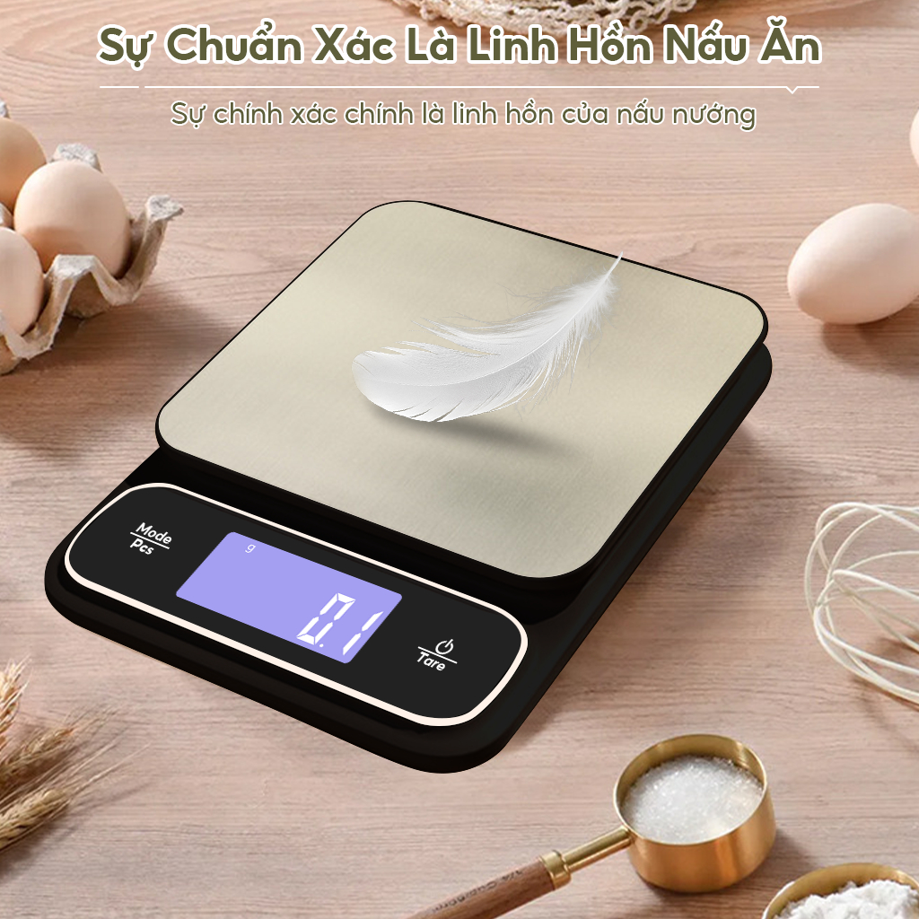 Cân điện tử chống nước hoàn toàn 5kg/0.1g, cân thực phẩm & pha chế