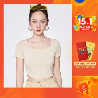 Áo Croptop Nữ Couple TX Vải Sợi Chuối Kiểu Nhún Sườn WTS 2267