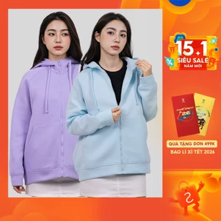 Áo Khoác Nữ Couple TX Original Thun 2 Da Form Oversize WOK 2063