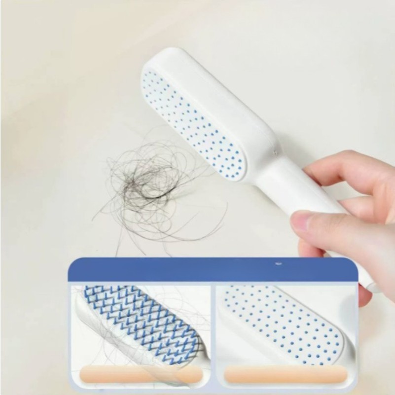 Lược Chải Tóc Tự Làm Sạch, Lược Chống Tĩnh Điện ABS Magic ,Tự Làm Sạch Lược, Mềm Mại, Siêu Tiện Lợi