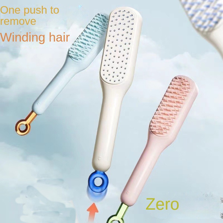 Lược Chải Tóc Tự Làm Sạch, Lược Chống Tĩnh Điện ABS Magic ,Tự Làm Sạch Lược, Mềm Mại, Siêu Tiện Lợi