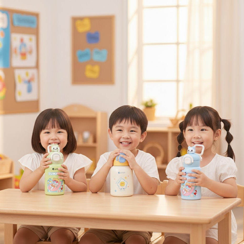 Bình Giữ Nhiệt Trẻ Em Inox 316 Elmich Baby EL-8391 500ml, Cho Bé, Giữ Nhiệt Lâu, An Toàn, Chính Hãng