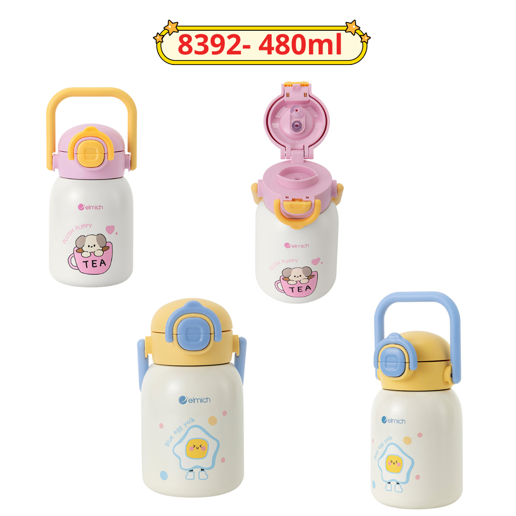 Bình Giữ Nhiệt Trẻ Em Inox 316 Elmich Baby EL-8391 500ml, Cho Bé, Giữ Nhiệt Lâu, An Toàn, Chính Hãng