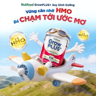 Sữa Bột Nutifood GrowPLUS+ Đỏ (Suy Dinh Dưỡng) dành cho bé 850g