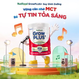Sữa Bột Nutifood GrowPLUS+ Đỏ (Suy Dinh Dưỡng) dành cho bé 850g