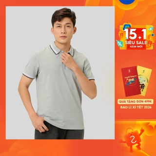 Áo Polo Nam Couple TX Phối Bo Sọc Xéo Vải Cá Sấu Form Regular MPO 1061