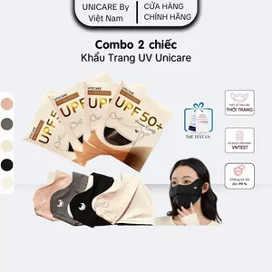 Combo 2 Chiếc Khẩu trang UV Unicare Proof Mask Chống Tia UV Mềm Mịn Mát Thông Thoáng Cao Cấp