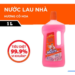 Nước lau sàn Mr Muscle Glade hương cỏ hoa chai 1 lít