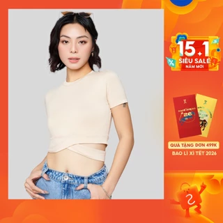 Áo Croptop Nữ Couple TX Vải Sợi Chuối Kiểu Thắt Dây WTS 2268