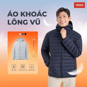 [ GIÁ ĐỘC QUYỀN] Áo khoác lông vũ có cổ nam CANIFA siêu nhẹ siêu ấm 8OT25W021