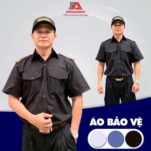 Quần Áo Bảo Vệ Màu Đen Chất Kaki Dày Dặn Cho Đội Ngũ Bảo Vệ, Chuyên Nghiệp