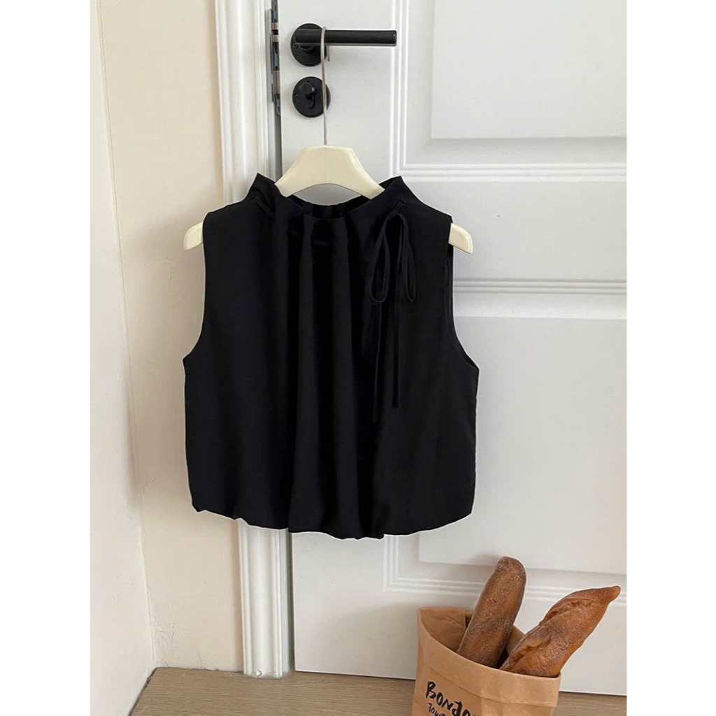 𝗦𝗶𝘅𝗱𝗼  - Áo Linen cộc tay thắt nơ