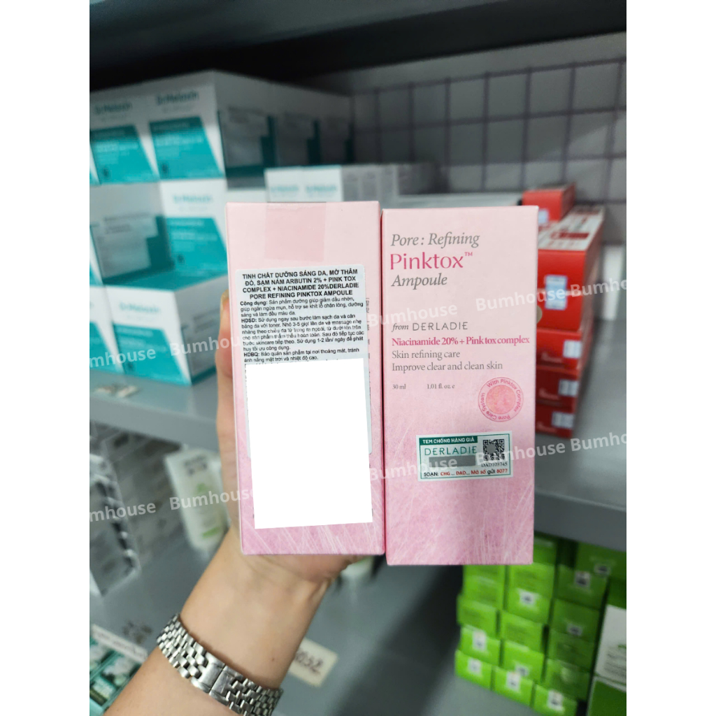 Serum Niacinamide 20% Derladie Laboratoire Pore Tightening Ampoule Giảm Dầu, Thu Nhỏ Lỗ Chân Lông 30ml