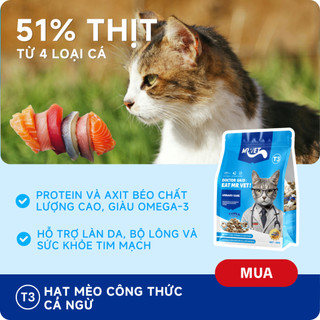 Thức Ăn Cho Mèo MRVET Dạng Hạt T3 Gói 50G Cải Thiện Sức Khoẻ Đường Tiết Niệu Cho Mèo Mọi Lứa Tuổi