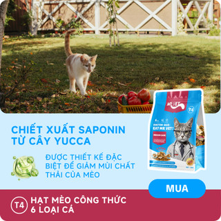 Thức Ăn Cho Mèo MRVET Dạng Hạt T4 Combo 6 Gói 1KG Giảm Mùi Hôi Chất Thải Dành Cho Mèo Nuôi Trong Nhà