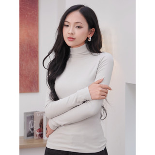 THEKIM Áo thun giữ nhiệt cổ cao chất liệu sợi pha cashmere , áo giữ nhiệt công nghệ HEATTECH giữ ấm T395