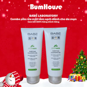 COMBO 2 Sữa Rửa Mặt BABE Stop AKN Purifying Cleansing Gel Cho Da Dầu Mụn 200ml